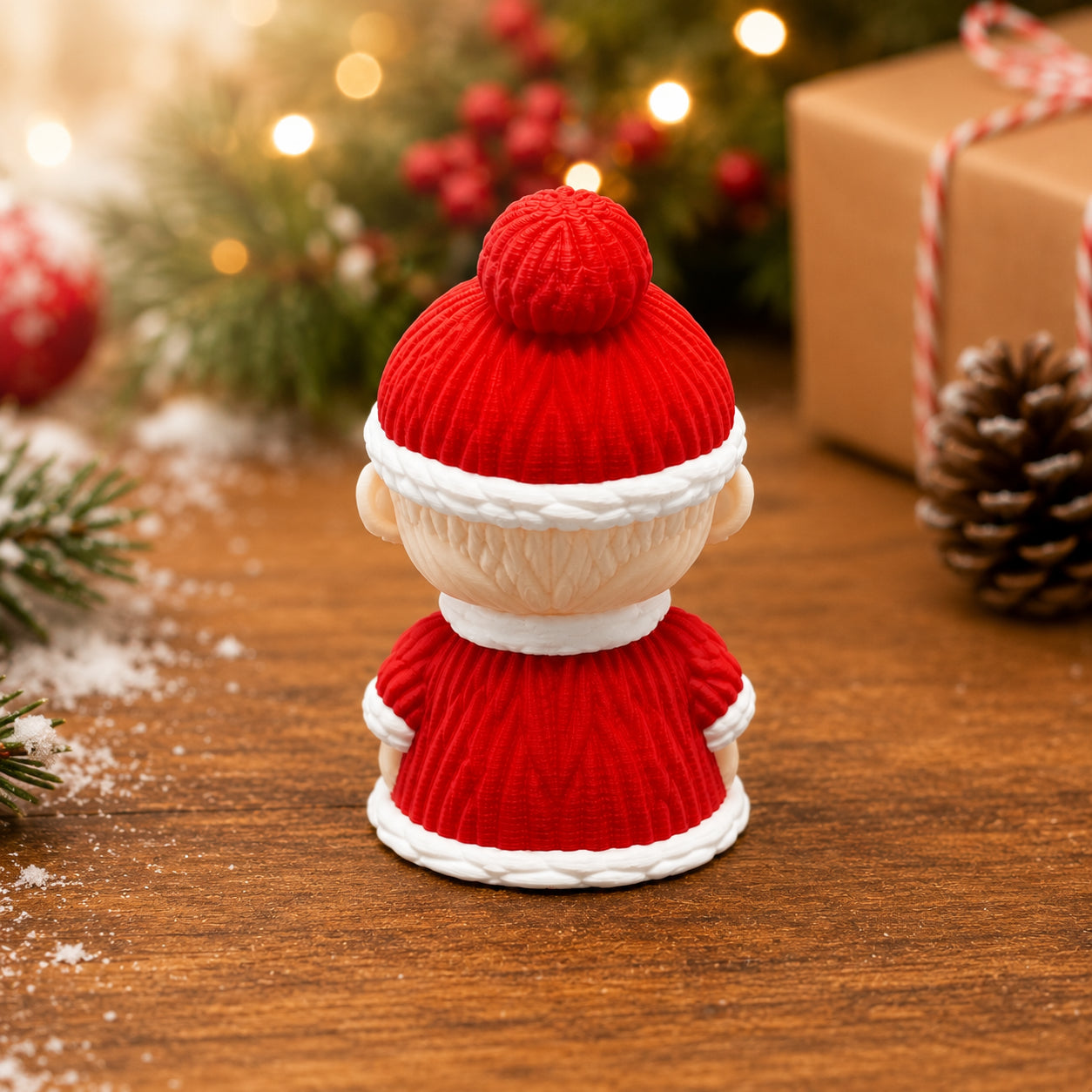 3D Printed Knitted Mrs. Claus