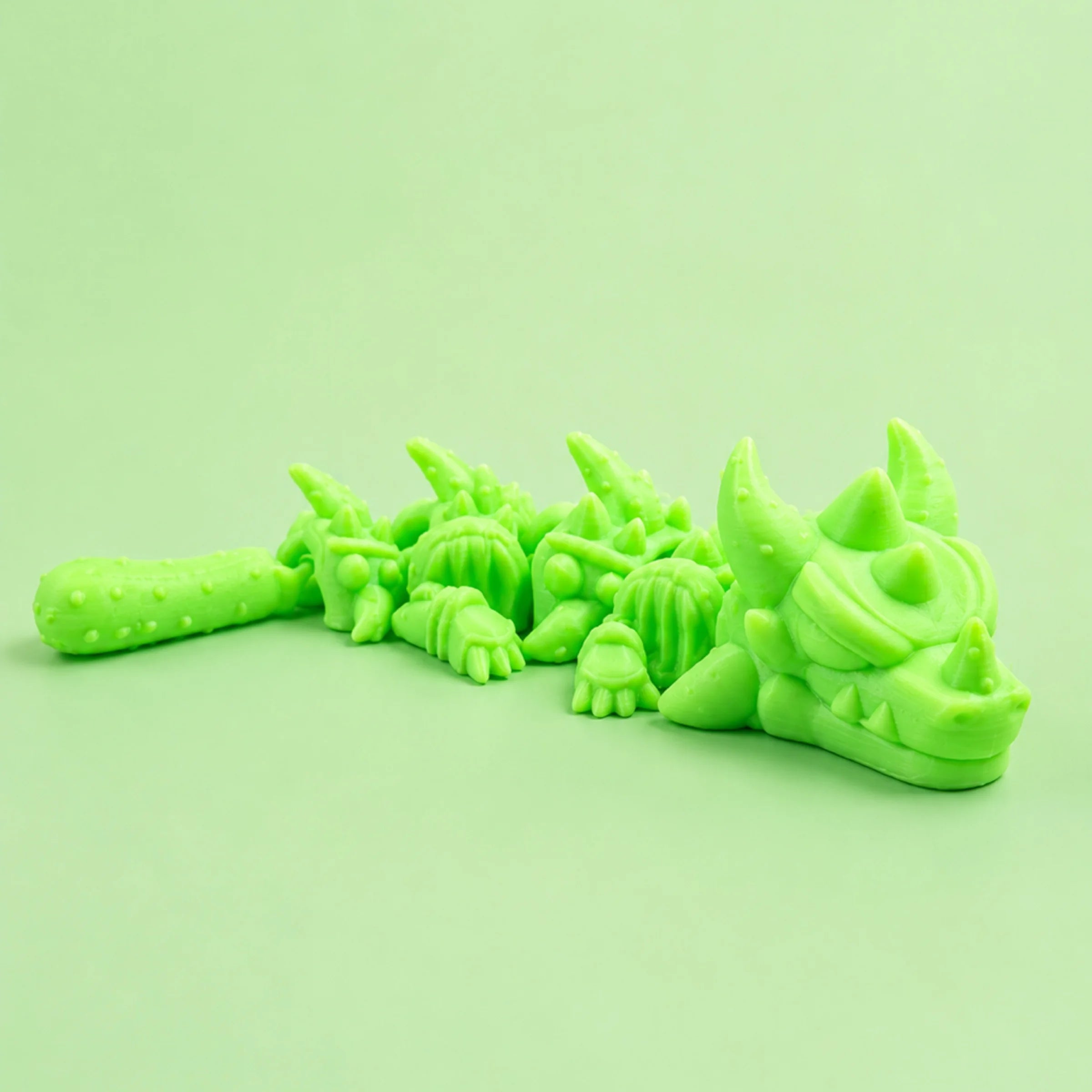 Mini Glow Flexi Dragon - 3D printed fidget toys by TX3D Printing Co.