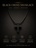 Black Cross Necklace - 3D printed jewelry by TX3D Printing Co.