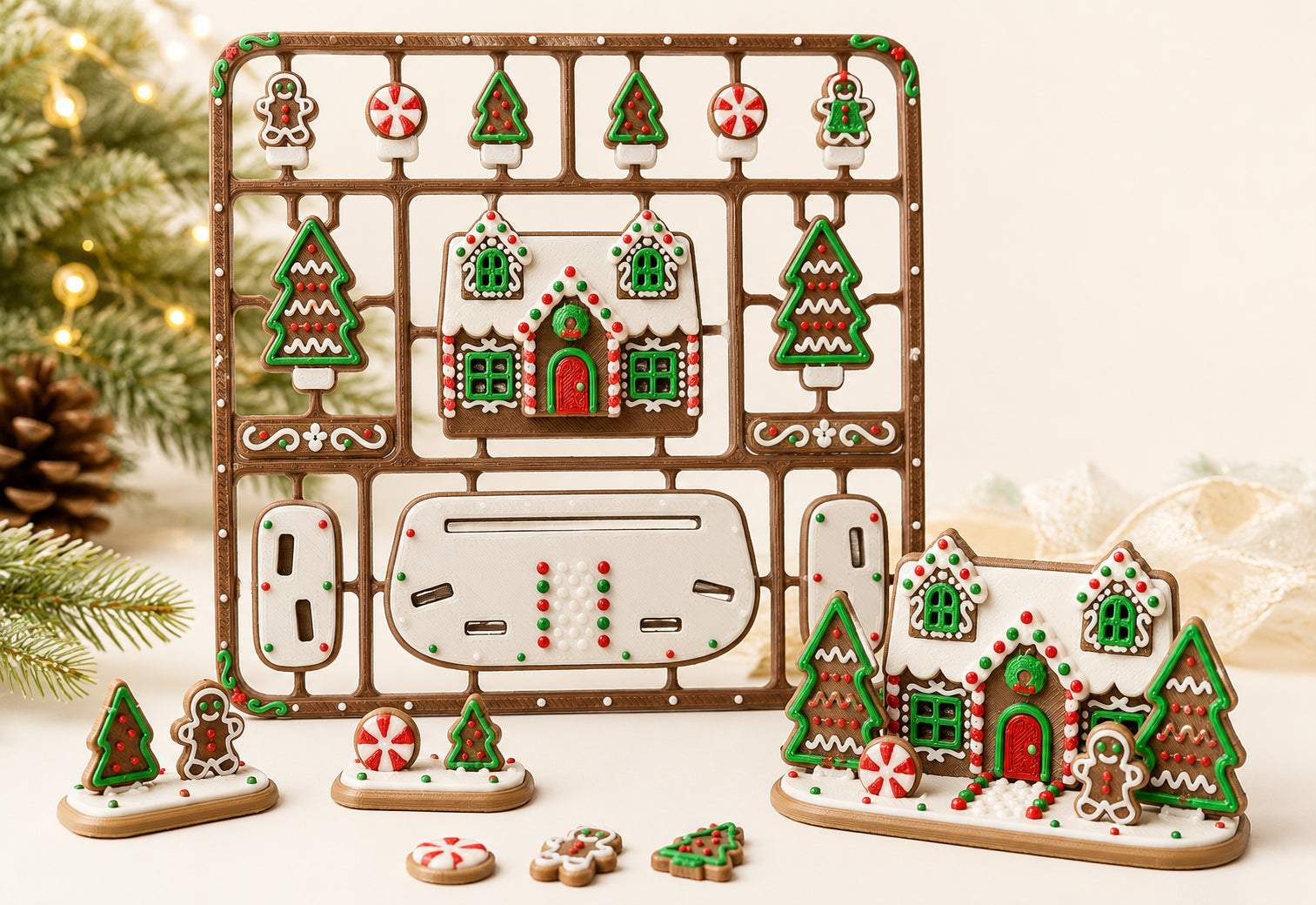 3D Printed Gingerbread House - 3D printed holiday-christmas by TX3D Printing Co.