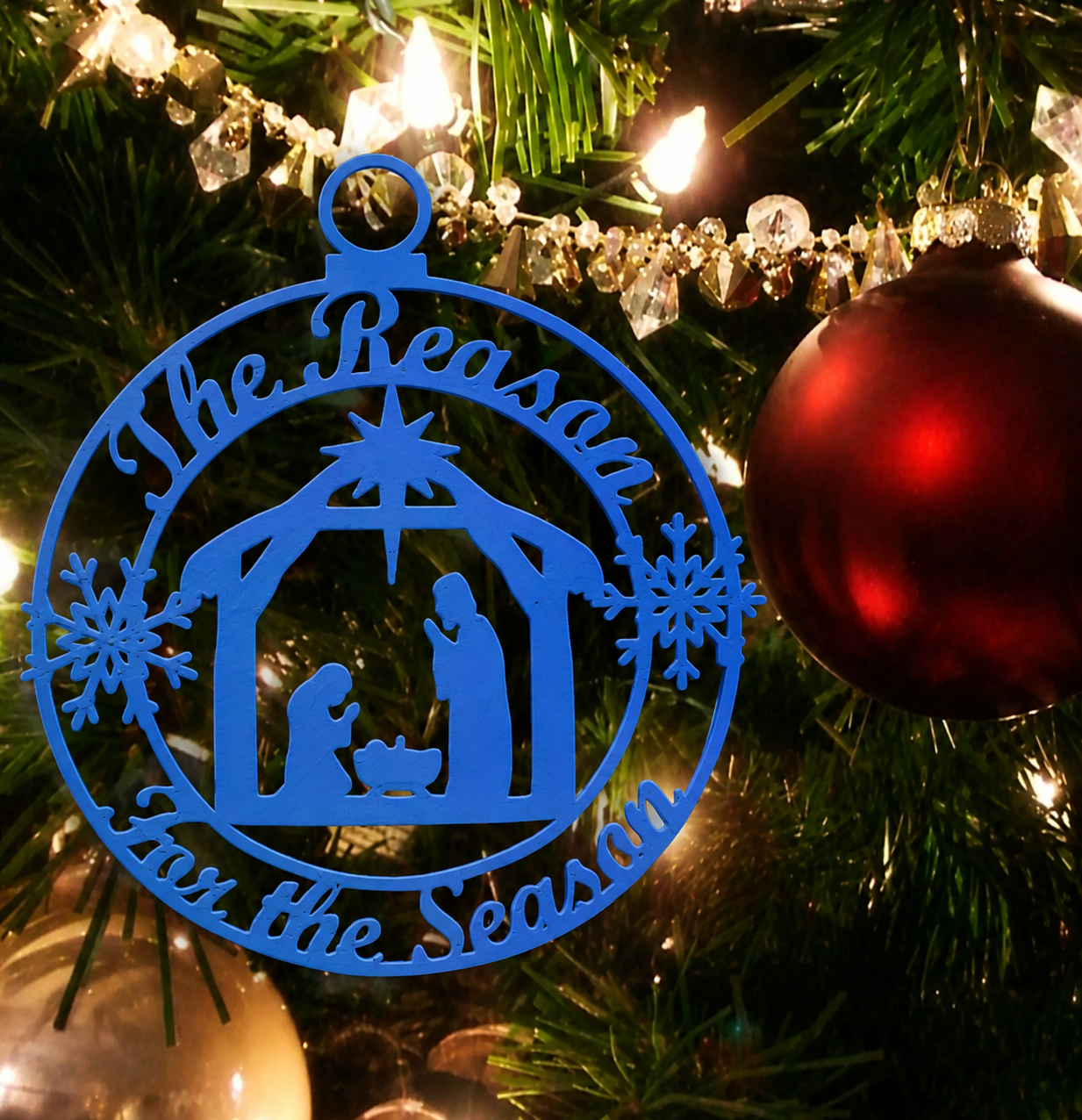 Reason For The Season Ornament - 3D printed holiday-christmas by TX3D Printing Co.