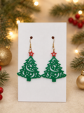 Christmas Tree Earring - 3D printed jewelry by TX3D Printing Co.