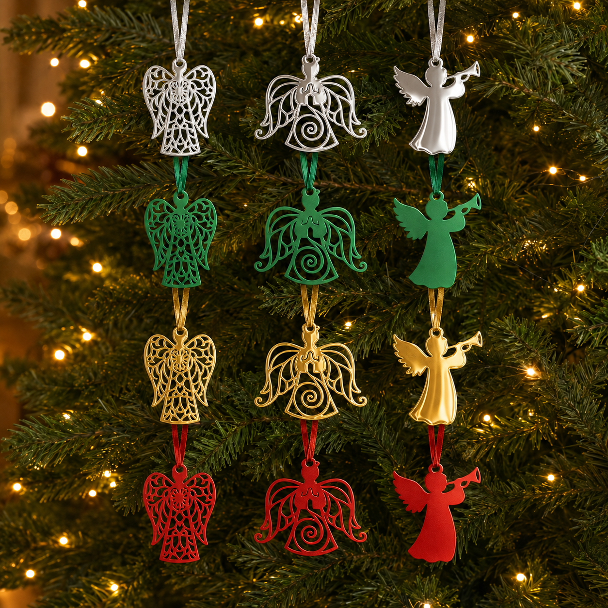 Angel Ornaments - 3D printed holiday-christmas by TX3D Printing Co.