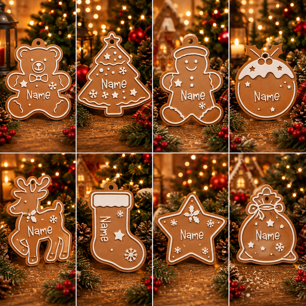 Personalized Gingerbread Christmas Ornaments&nbsp;
