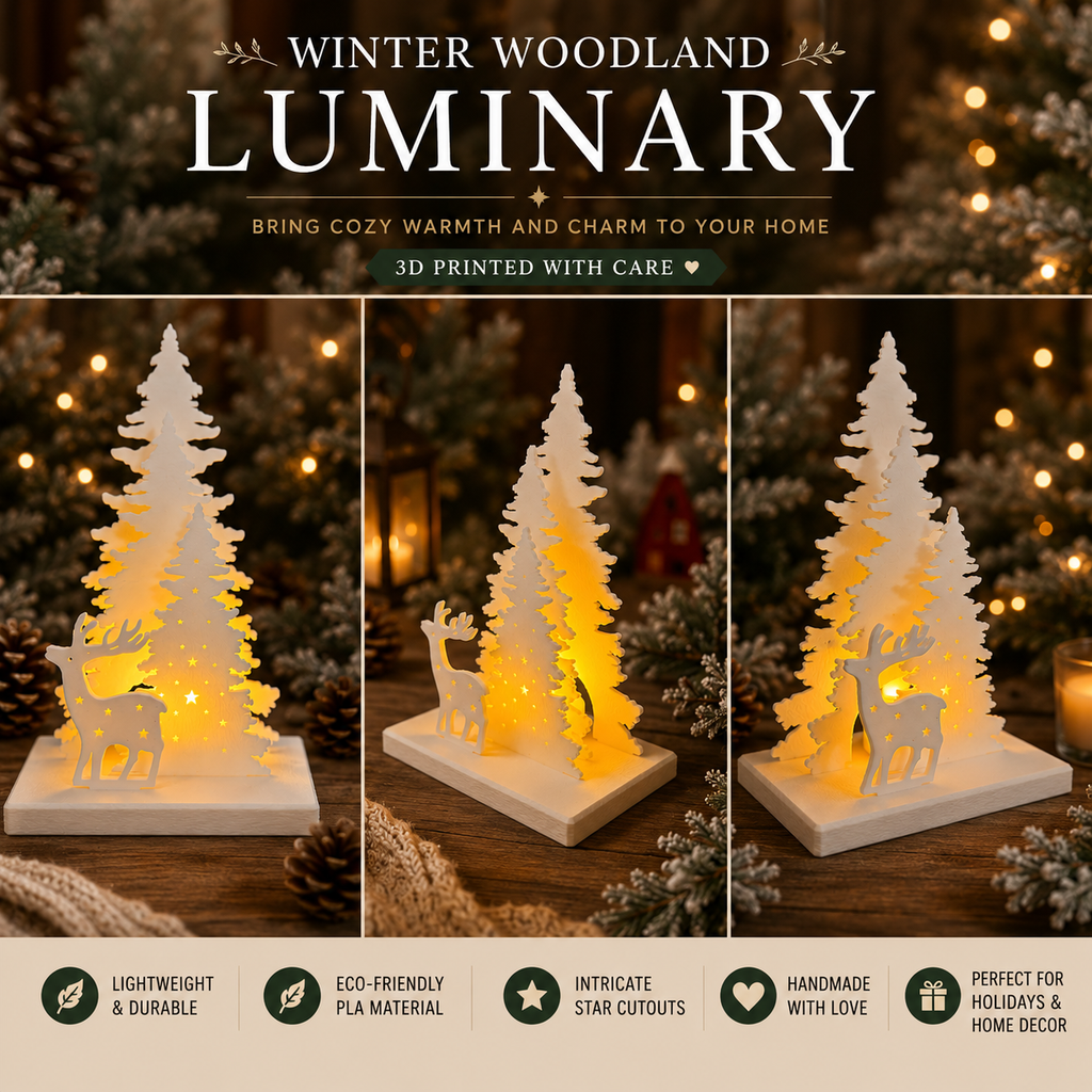 Winter Woodland Luminary