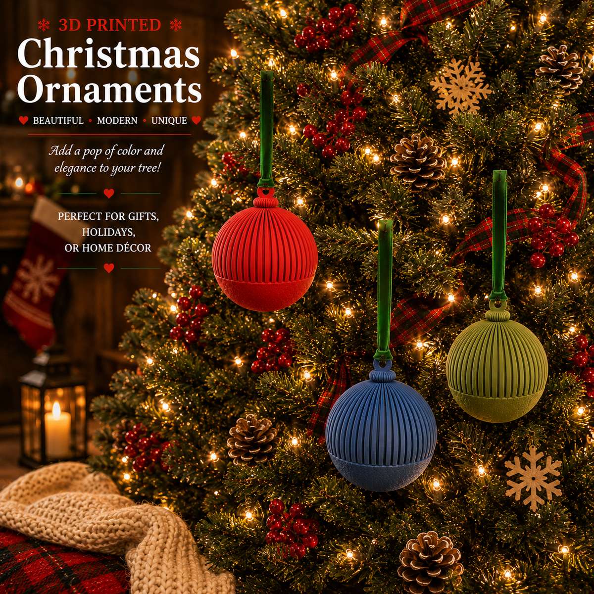 Jingle Globes - 3D printed holiday-christmas by TX3D Printing Co.