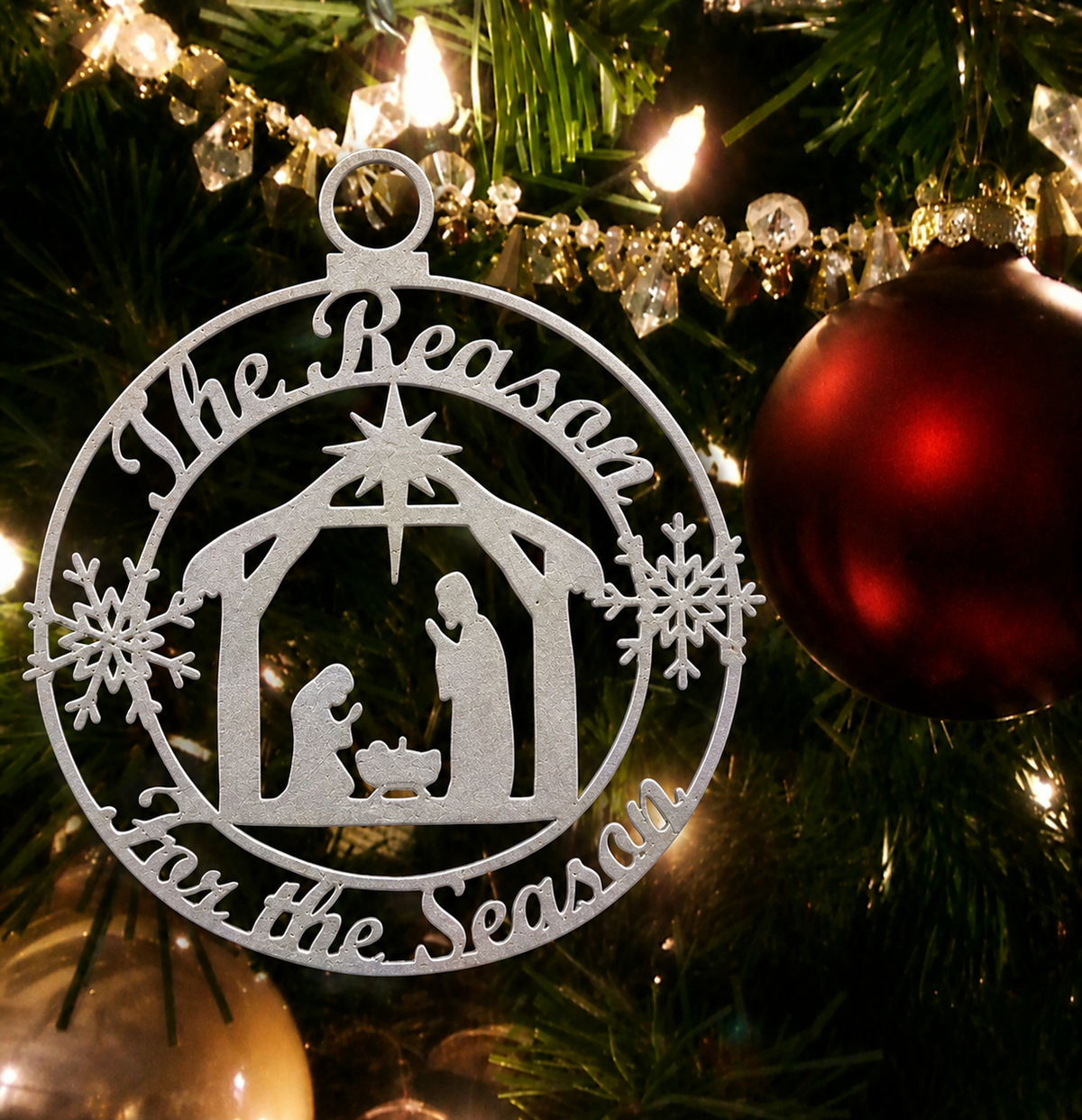 Reason For The Season Ornament - 3D printed holiday-christmas by TX3D Printing Co.