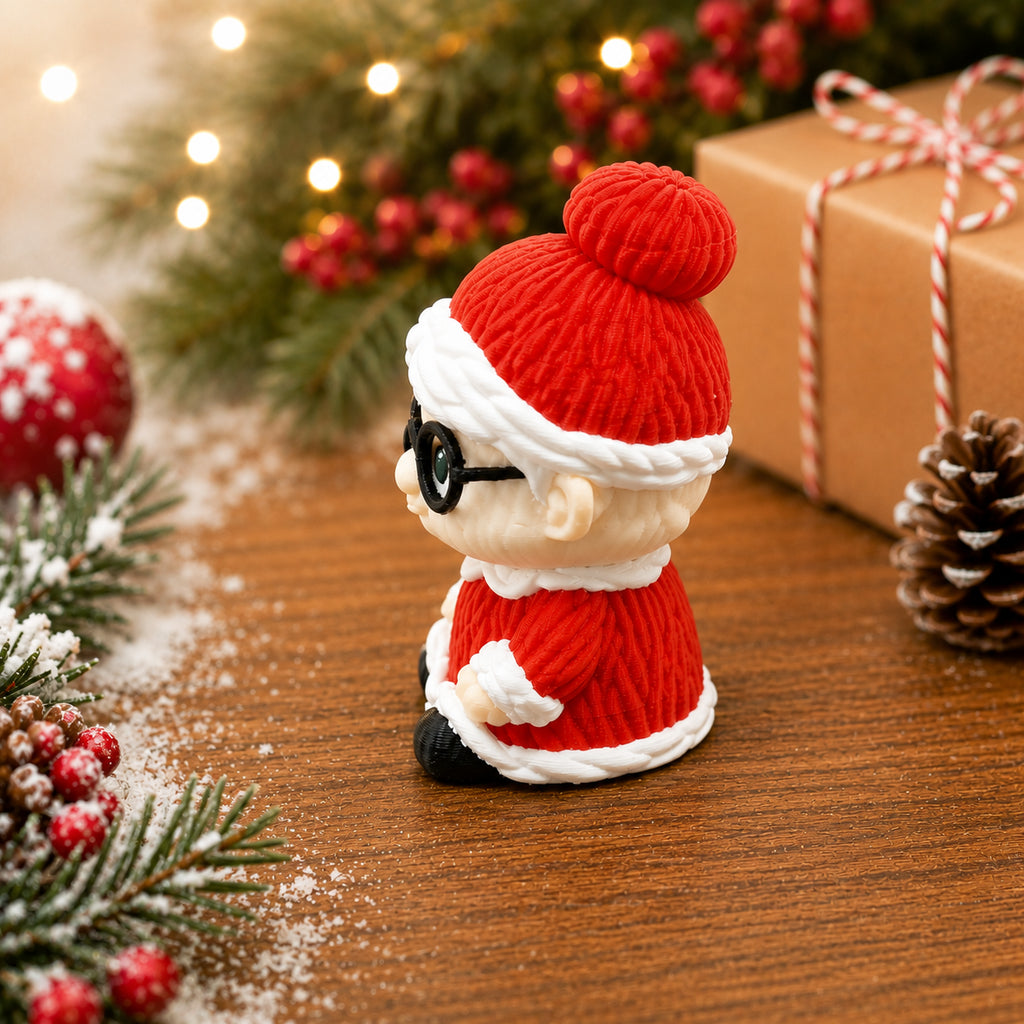 3D Printed Knitted Mrs. Claus