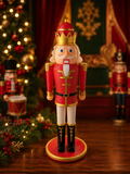 Traditional Red and Gold Holiday Soldier | Classic Nutcracker Figurine - 3D printed holiday-christmas by TX3D Printing Co.