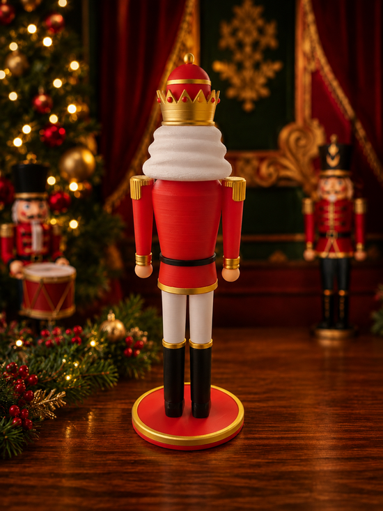 Traditional Red and Gold Holiday Soldier | Classic Nutcracker Figurine