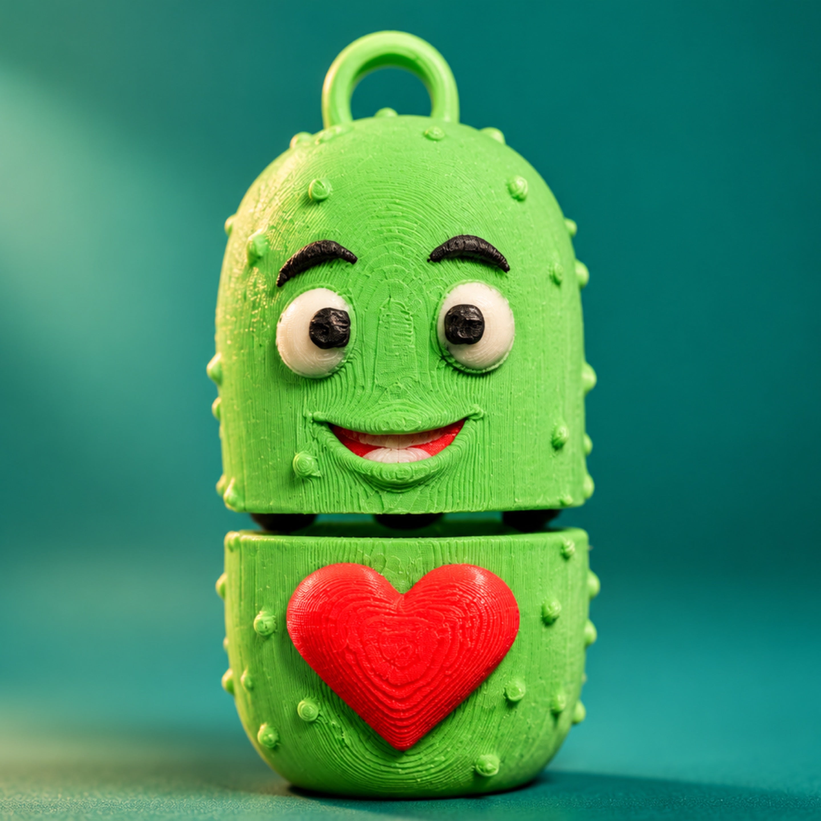 This Pickle's Got a Heart - 3D printed key chains by TX3D Printing Co.