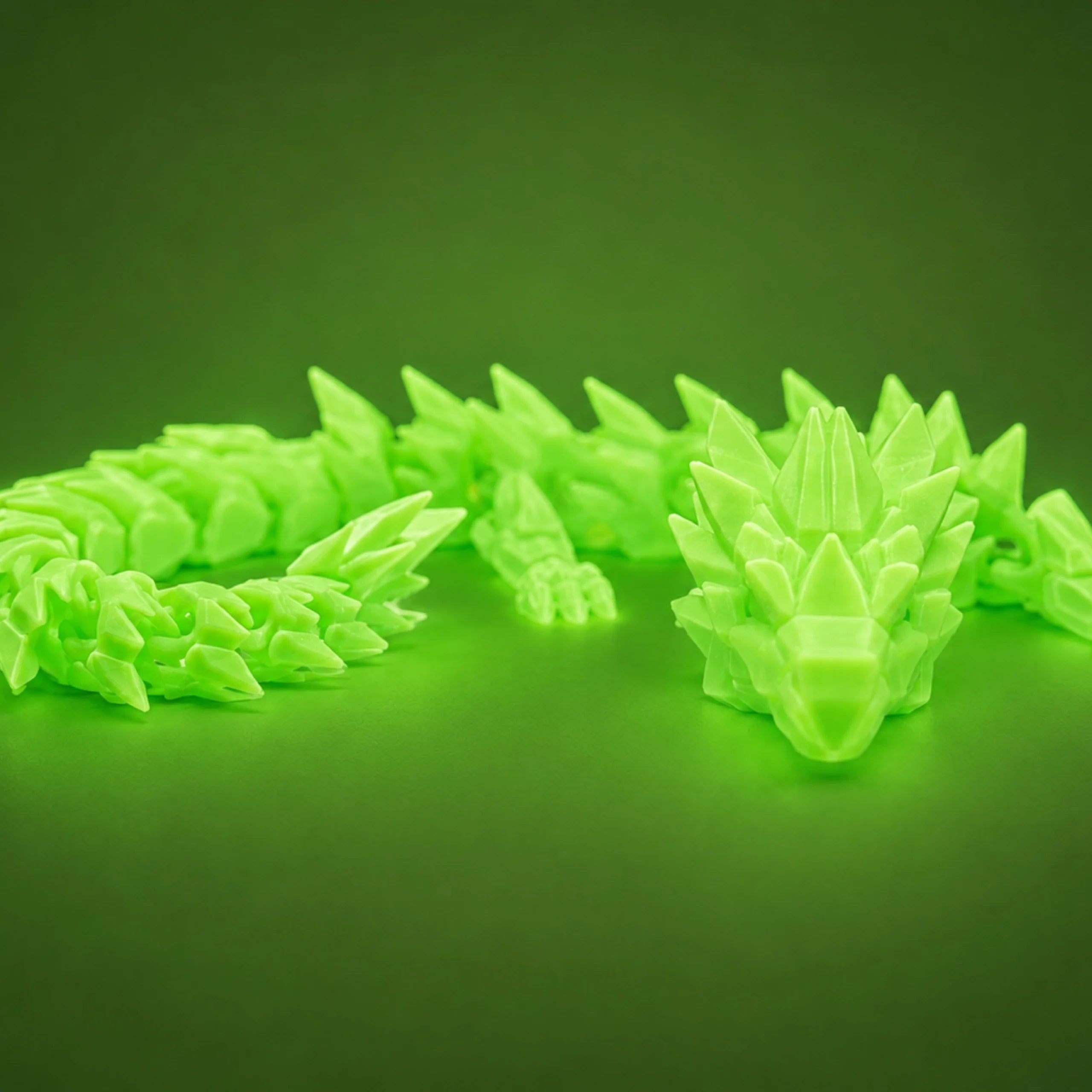 Large Glow Flexi Dragon - 3D printed fidget toys by TX3D Printing Co.