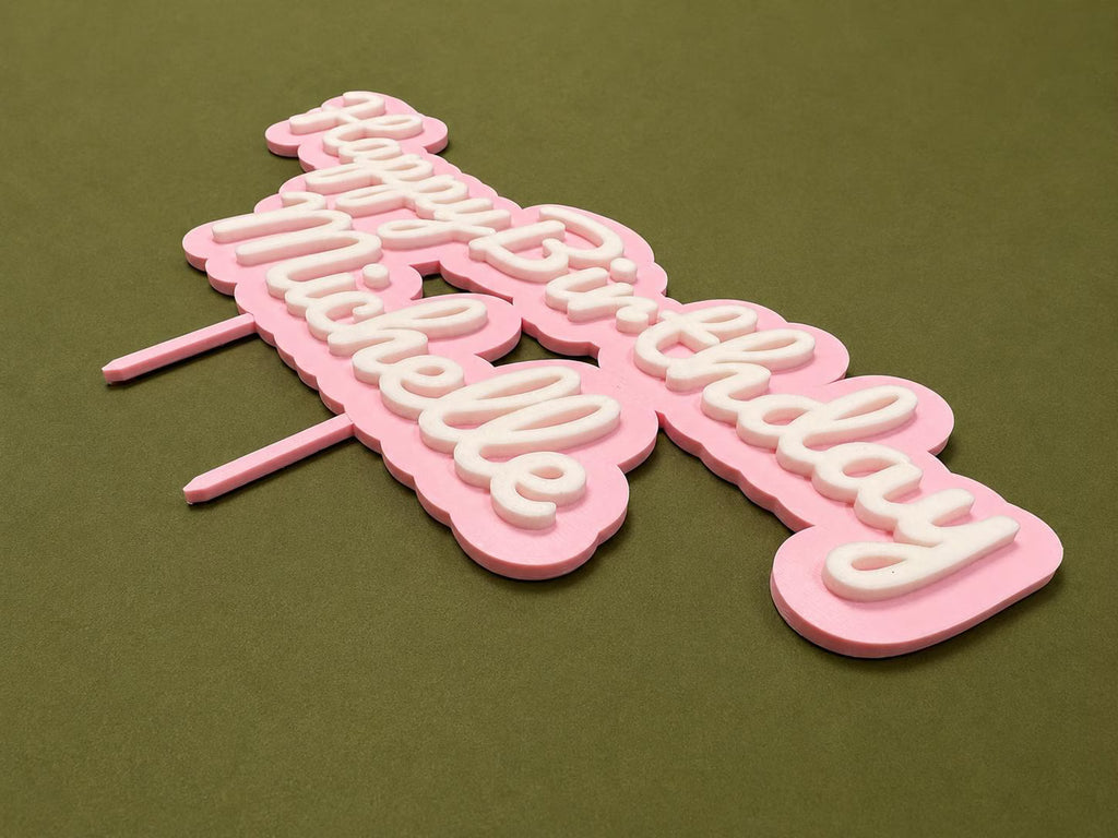 3D Printed Custom  Cake Topper