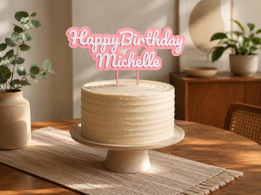 3D Printed Custom  Cake Topper