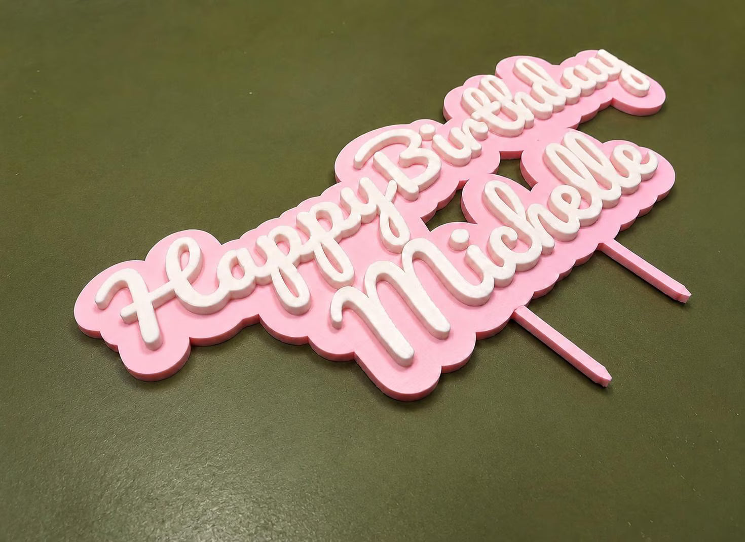 3D Printed Custom  Cake Topper