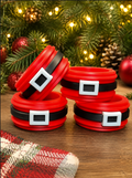 Santa Belt Napkin Rings Set of 4 - 3D printed holiday-christmas by TX3D Printing Co.