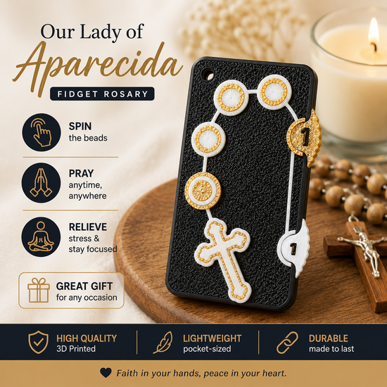 Our Lady of Aparecida Fidget Rosary - 3D printed religious by TX3D Printing Co.